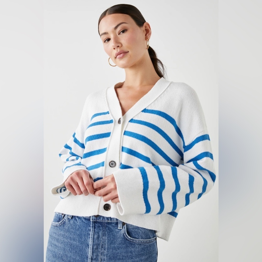 RARE RAILS NWT GENEVA CARDIGAN in White Azure— size S Rare - Picture 2 of 13